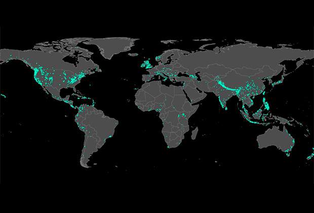 НАСА обнародовали карту мировых оползней