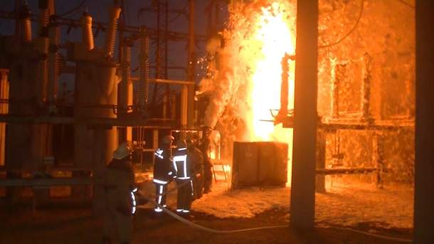 На Харьковской электростанции возникло возгорание