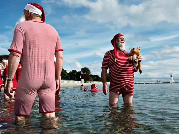 Братская встреча Санта-Клаусов в Копенгаген