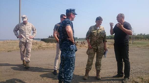 Савченко посетила военные учения Си-Бриз-2016