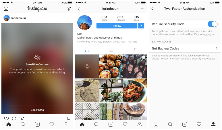 Instagram запустил двухфакторную авторизацию