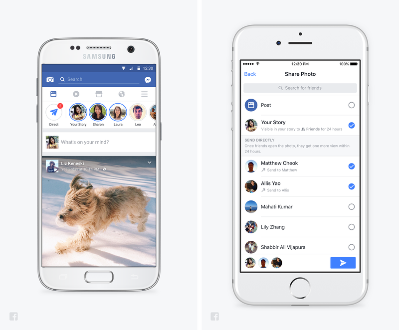 В мобильном клиенте Facebook — новый режим камеры, самоуничтожающиеся сообщения и личные чаты Direct