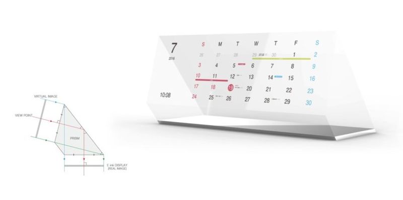 Новый настенный календарь синхронизируется со смартфоном