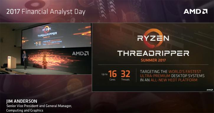 AMD анонсировала процессоры Threadripper и EPYC