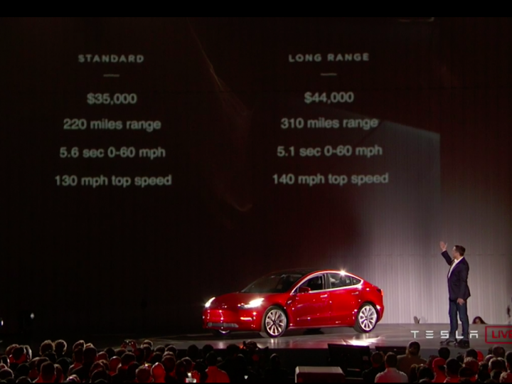 Официально стартовали продажи Tesla Model 3