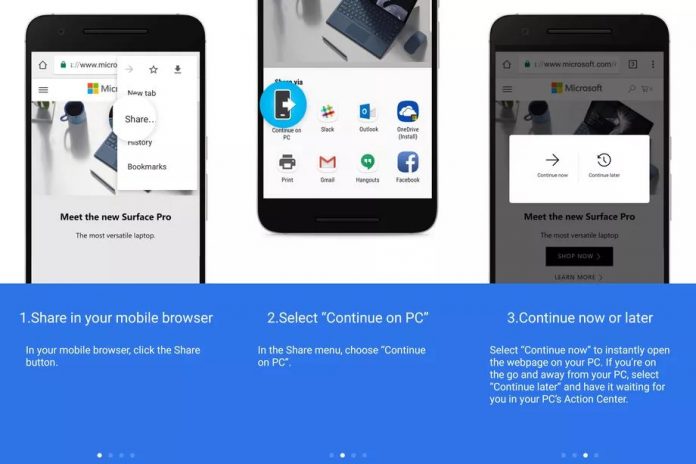 Свежая предварительная версия Windows 10 связывает Android-смартфон с ПК