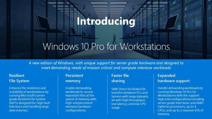 Представлена Windows 10 Pro for Workstations — высокопроизводительная ОС для мощных рабочих станций