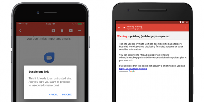 Приложение Gmail с защитой от фишинга вышло на iOS