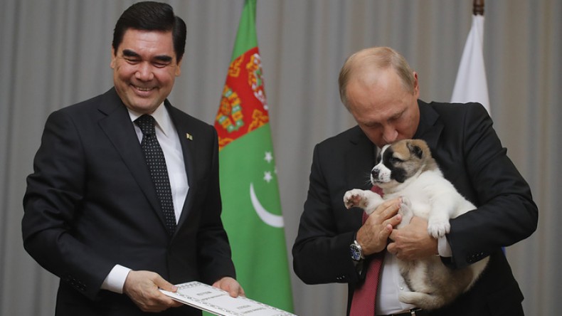 Бердымухамедов подарил Путину  щенка алабая по кличке Верный