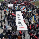 Митинг Саакашвили в центре Киева собрал 2,5 тысячи человек