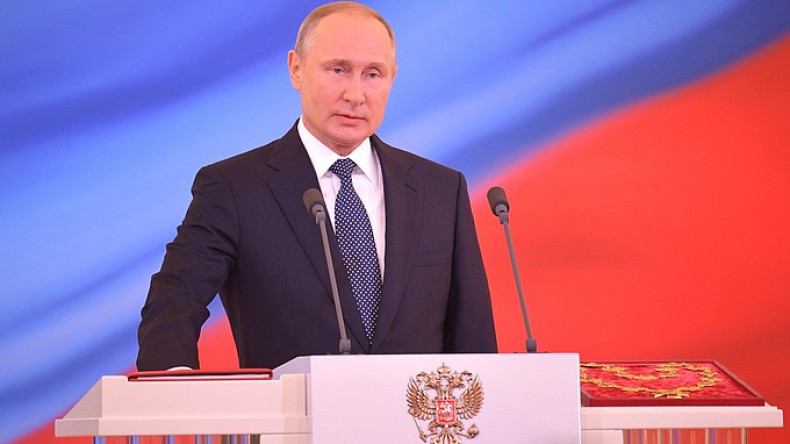 В  Кремле прошла четвертая для Путина церемония инаугурации